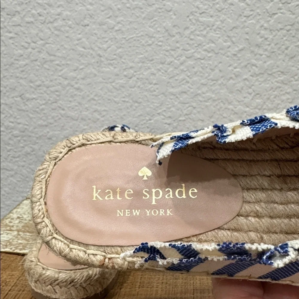 Kate Spade Laila Striped Espadrille Mule Size 6